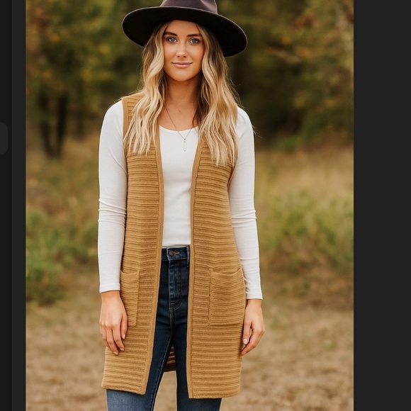 bonnie lee leroy Sweaters - Vintage Boho Bonnie Lee Leroy long duster vest